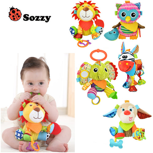 1pcs Sozzy Multifunctional Baby Toys Rattles Mobiles Soft Cotton Infant Pram Stroller Car Bed Rattles Hanging Animal Plush Toys