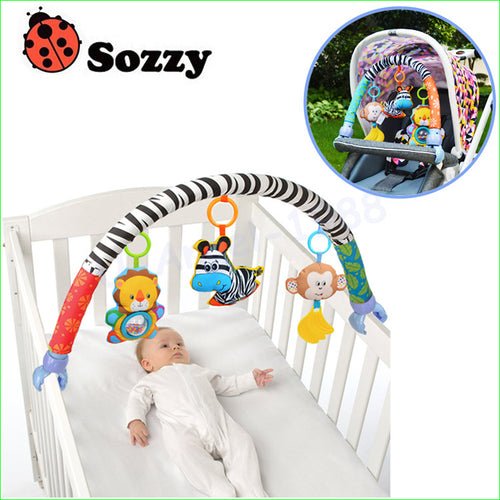 1pcs Sozzy baby hanging baby blue elephant and pink bunny music toy Baby Bed & Stroller Toy Baby Rattle